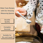 2PCS 1 Teaspoon(1tsp, 1/3tbsp, 5 ml) Single Measuring Spoon, Extra-long Handle Individual Measure Scoop, Stainless Steel Spoons Only