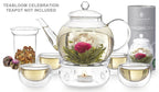 Teabloom Flowering Tea - 12 Unique Varieties of Blooming Tea Flowers - Hand-Tied Green Tea Leaves & Edible Flowers - 12-Pack Gift Canister