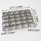 Goldfish Cracker Cutter, Stainless Steel Fish Cookie Cutters Shapes, DIY Mini Snack Crackers Mold 1 Inch, Fish-shaped Treats, 25 Cavity Cookie Stamp with Cleaning Brush