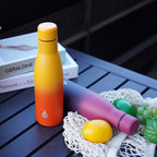 BJPKPK 25oz Insulated Stainless Steel Water Bottles Reusable Metal Travel Sports Water Bottle Keep Cold and Hot,Sunset Orange