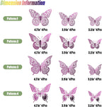 SAOROPEB 3D Butterfly Wall Decor - 48 Pcs, 4 Styles, 3 Sizes, Removable Stickers for Birthday & Party Decorations (Lavender)