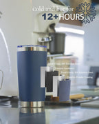 Travel Coffee Tumbler 20oz, 1 Pack Leakproof Travel Coffee Mug with Lid and Straw, Stainless Steel Double Wall Vacuum Insulated Tumbler for Hot/Iced Drinks (Textured Matte, Lilac Pink)