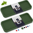 EG-SIPRO Kitchen Sink Organizer Tray,Sponge Holder for Kitchen Sink Bathroom Counter Tray Sponge Caddy Silicone Soap Holder for Soap dispenser, Bottle, Dishwashing Accessories(2-pack)