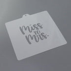 Wedding Cookie Cutter and Stencil Set Bundle Miss to Mrs Bachelorette Wedding Bridal Plaque Cookie Cutter or Stencil (Miss to Mrs)