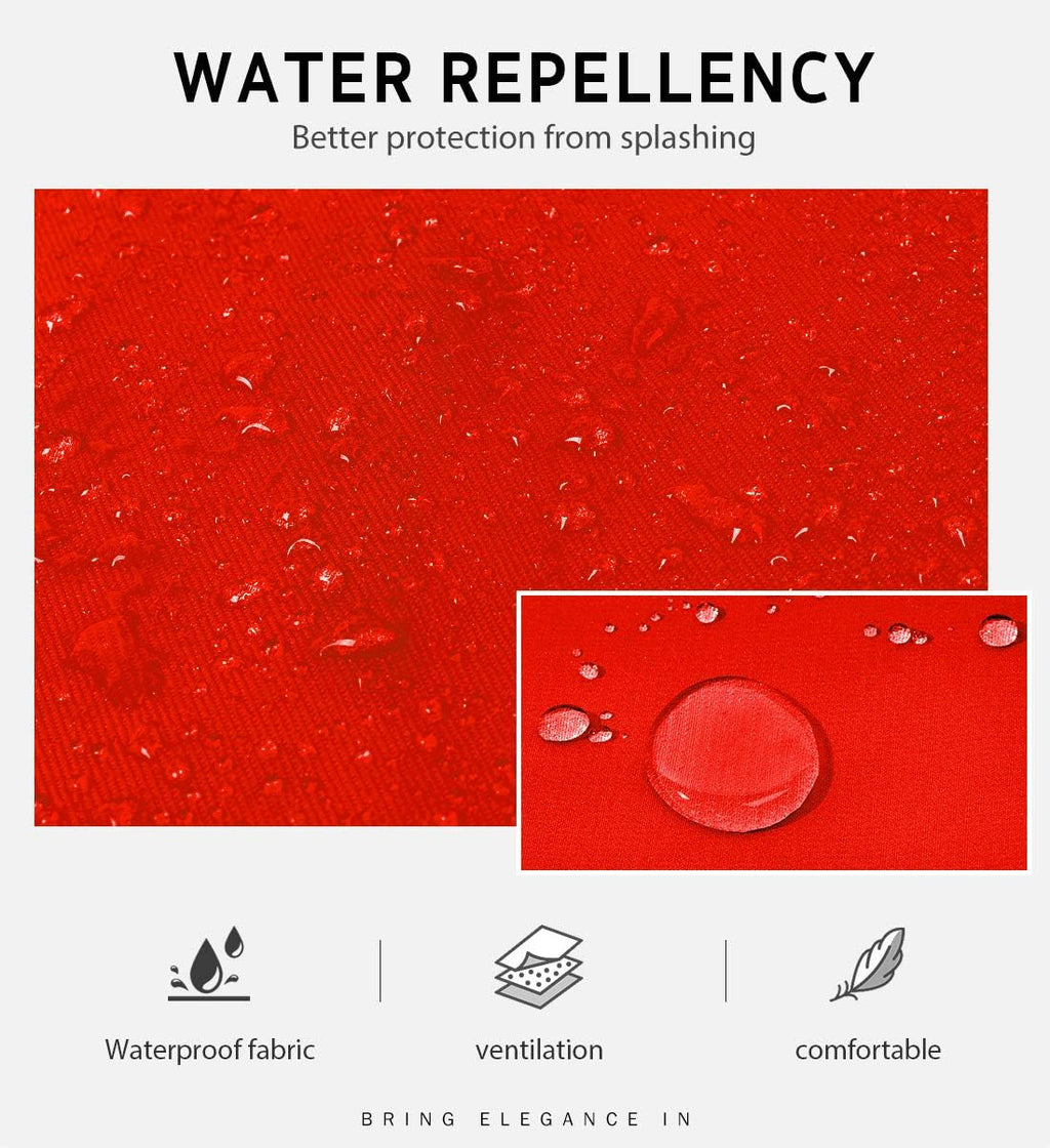 Syntus 12 Pack Bib Apron, Unisex Aprons Adjustable Waterdrop Resistant with 2 Pockets Cooking Kitchen Apron for Chef, BBQ Drawing Apron Bulk, Red