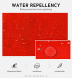 Syntus 12 Pack Bib Apron, Unisex Aprons Adjustable Waterdrop Resistant with 2 Pockets Cooking Kitchen Apron for Chef, BBQ Drawing Apron Bulk, Red