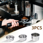 51mm Coffee Filter Basket, Stainless Steel Coffee Filter Reusable Coffee Machine Filter Accessory, Single/Double/Four Cup Single Wall Coffee Pressurized Porous Filter