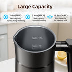 Milk Frother, 4 in 1 Electric Milk Steamer, Hot and Cold Foam Maker, 11.8 oz/350 mL Milk Warmer, Frother for Coffee Latte, Cappuccino, Hot Chocolate, 1 min Fast Frothing, Auto Shut-Off