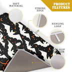 Halloween Black Bats Dish Drying Mat 16x18 Inch Happy Halloween Spooky Bat Microfiber Drying Mat for Dishes Absorbent Fast Dry Dish Rack Mat Drainer Pad Kitchen Decor Accessories for Halloween