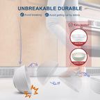 HOTEC Unbreakable Wheat Straw Cereal Bowls - Microwave & Dishwasher Safe Soup and Salad Bowls BPA Free, Set of 8, 26oz, White