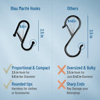 10-Pack Metal S Hooks for Hanging – Heavy-Duty S-Shaped Hooks with Safety Buckle – Fits Bars up to 0.6 In – Anti-Drop Hook for Kitchen, Pot Racks & Towel Bars – Gold (Small)