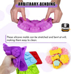 RUGVOMEM Set of 8 Silicone Dog Treat Molds, 3 Pieces 2 in 1 Dog Paw and Bone Shaped Molds & 5 Pieces Bone Cookie Cutter