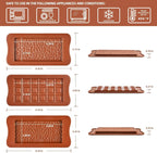 Chocolate Bar Molds - Silicone, Non-Stick, Pistachio & Milk Chocolate - 2 of Each - Set of 6