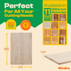 Riveira Maple Wood Cutting Board – Gourmet Maple Grandeur: 36 x 24 Wooden Cutting Board – Natural Wooden Cutting Boards For Kitchen Decorative – Innovative Juice Grooves Maple Wooden Chopping Board