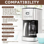 KEEPOW Reusable Coffee Filter Replacement 12-Cup, Compatible with Cuisinart Coffee Makers, Gold Tone Coffee Filter Basket 10-12 Cup