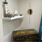 Floating Shelf, Set of 3 Wall Shelf, 24 in W x 12.75 in D x 2 in H Wooden Floating Wall Shelf with Invisible Brackets for Living Room/Bedroom/Bathroom/Kitchen Storage and Decor, White