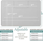 The Original Under Sink Mat - Adjustable Silicone mat, Waterproof Under The Sink Bathroom Vanity Mat, Under sink mats for kitchen waterproof - 28" x 19" or smaller