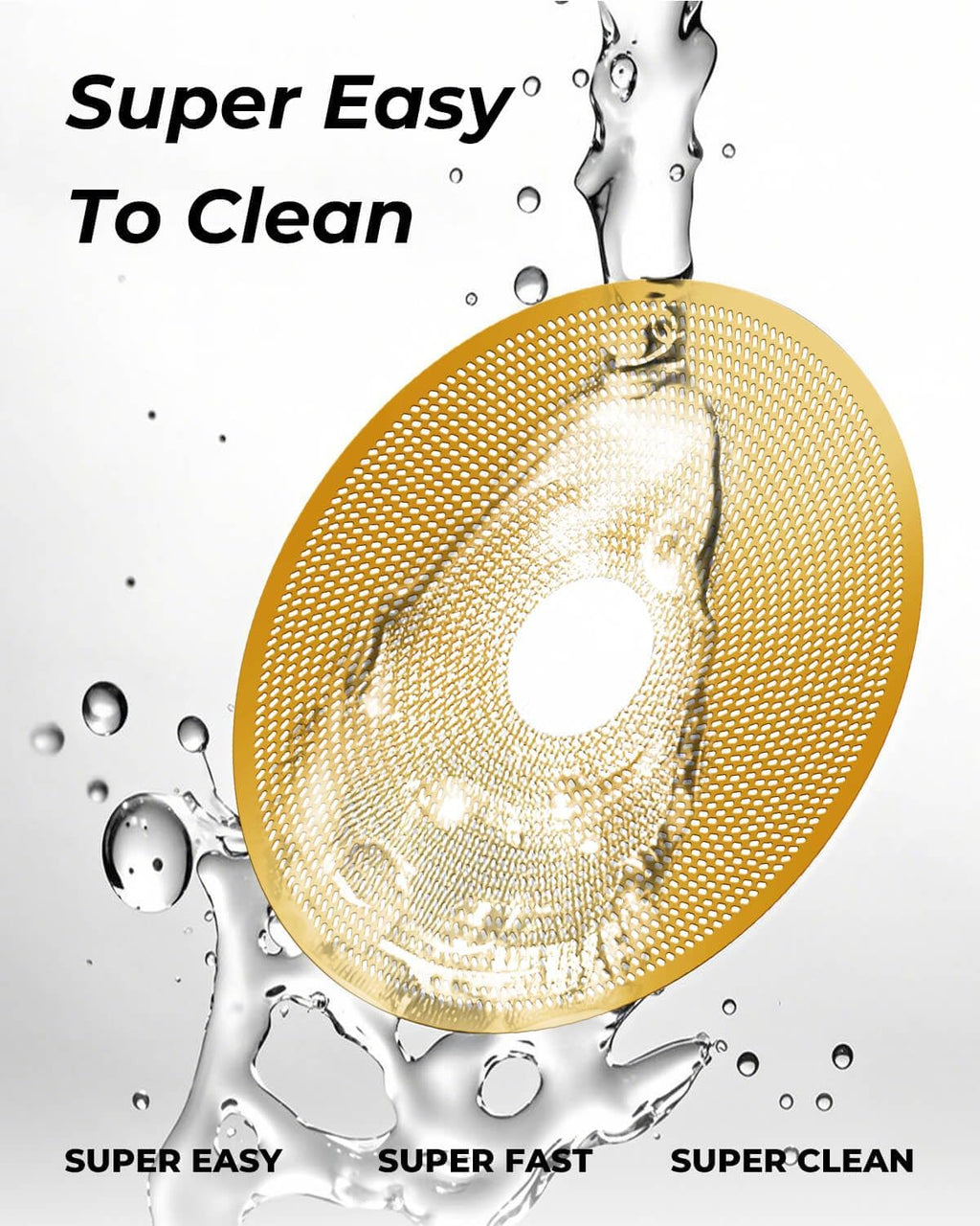 3 Pcs 58mm Espresso Puck Screen with Round Hole in the Middle - 0.2mm Ultra Thin Espresso Puck, Stainless Steel Reusable Coffee Filter, Suitable for La Marzocco/Gaggia (Golden)