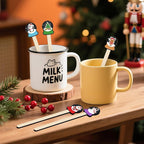 100 Pcs Christmas Coffee Stirrers Wood Cocktail Coffee Stir Sticks Disposable Drink Stirrers for Stirring Hot Chocolate Milkshake Restaurant Home Office Party Supplies