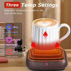 PUSEE Large Candle Warmer Plate with 6H Auto Shut Off, Coffee Mug Warmer with 3 Temp Settings,Wax Candle Warmer Safely Releases Scents Without a Flame,Tea Cup Warmer for Desk in Your Home & Office