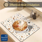 Dish Drying Mat - Absorbent Countertop Mat for Coffee Maker, Expresso Machine, Kitchen Use (05,12''×16'')