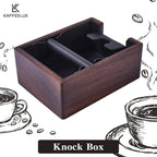 Wooden Espresso Knockout Box, 58mm Espresso Storage Box, Suitable For Storing 58mm Espresso Mashers, Dispensers, Natural Walnut Wood Masher Base (coffee)