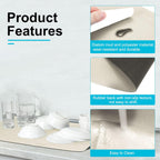 uxcell Silicone Mats for Kitchen Counter, 35.4" x 23.6" Non-Slip Countertop Protector Mat Heat Resistant Coffee Mat Waterproof Table Placemat, Beige