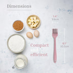 Silicone Pastry Brush Set – 2-Piece Set of Basting Brushes for Cuisine and BBQ – Kitchen Tools and Accessories with Comfortable Handles, Heat-Resistant Utensils for Cooking & Baking – Pastel Pink