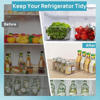 Set of 8 Clear Plastic Storage Bins, 2 kinds size Pantry Organizers for Refrigerator,Fridge,Freezer Organization and Storage,Kitchen Storage Containers for Packets, Snacks, Pouches, Spice Packets