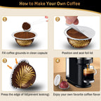 Nessus 200 PCS Original Aluminum Foil Seals Lids from Vertuo Reusable Pods Kit, [ALSeal EZ FIT] for Nespresso Refillable Pods, Compatible with Nespresso Vertuoline Machine(Foil Seals Only)