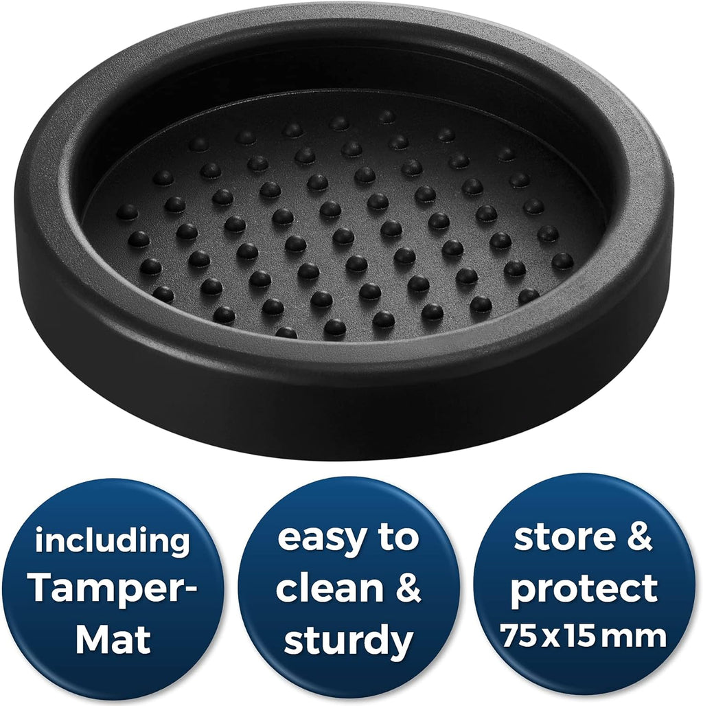 Premium Barista Espresso Tamper Set 53mm Aluminum and Stainless Steel (53mm, Aluminum Handle)