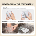 Pop Food Storage Containers Set, 6Pcs Airtight Containers with Lids for Kitchen Pantry Organizers and Storage,One Button Opening BPA-Free Food Containers for Cereal Flour Sugar(0.6, 1.3, 1.9Qt)*2