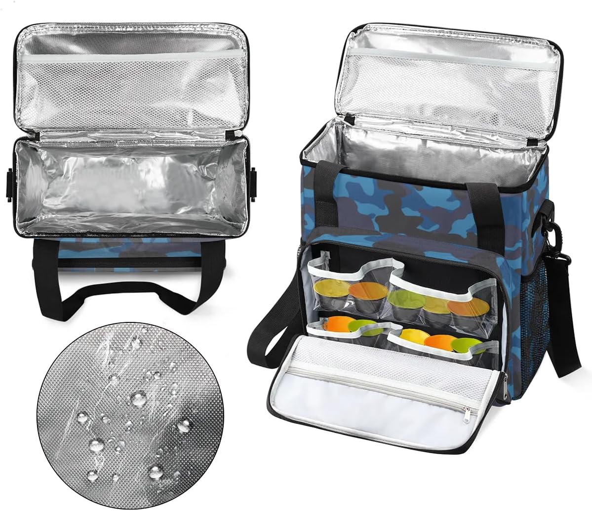 Camouflage Basket Coffee Maker Carring Bag Travel Carrying Storage Tote Bag Compatible with Keurig K-Mini or K-Mini Plus Portable Single Serve Coffee Brewer Case with Pockets for K-cup Pods