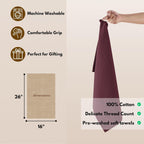 Native Fab Cotton Kitchen Towel with Hanging Loop 16x26 inches, 4-Pack, Waffle Weave Kitchen Towels for Cleaning Drying, Washcloths Soft & Absorbent Cloth Rags, Bar Towel, Dish Cloth, Burgundy Wine