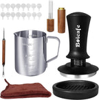 22 PCS 58mm Espresso Accessories Kit, 58mm Spring Loaded Calibrated Espresso Coffee Tamper Set with Tamper Mat, WDT Tool, Latte Art Kit, Frothing Pitcher and Towel for Coffee Making (58mm)