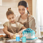 Cherrysea Edible Glitter for Drinks Cocktails Food Grade Edible Drink Shimmer Powder for DIY Champagne Beverages Wine 2 Colors Vegan Edible Luster Dust Set 4g/Bottle Gluten Free - Teal+Blue