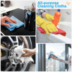 Microfiber Cleaning Cloth, 50 Sheets Shop Towels Commercial Grade Washcloths Lint-Free Clean Rags Bulk Towels for Cars Mechanic Restaurant Garage Housekeeping, 11.5"x 11.5", Red