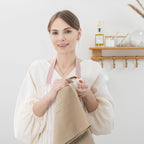 Organic Cotton Beige Flour Sack Towels - 10 Pack, 27"x27", Highly Absorbent Beige Tea Towels - Kitchen Cloth for Baking, Bread Making, and Cooking - Absorbent and Lint-Free (10 Pack)