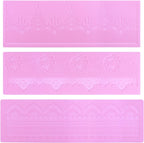 Embossing Lace Fondant Molds - Rose Flower Cake Lace Molds Set of 3