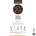 Teabloom Organic Black Tea, Vanilla Orchid Garden Loose Leaf Tea, USDA Certified Organic and Kosher Certified, 2.80 Ounce Canister Makes 35-50 Cups