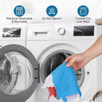 Orighty Microfiber Cleaning Cloths, 75 Sheets Shop Towels, Reusable Paper Towels Shop Rags, Washable Microfiber Towel Roll Cleaning Rags for Cars, House, Kitchen, 11.5’’ x 11.5’’, White