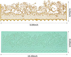 GROWTAIL Lace Molds Silicone,Cake Fondant Embossing Mat,Lace Molds for Cake Decorating Edible Lace