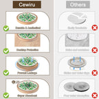 Christmas Coasters Set of 4 with Holder, Cewiru Cup Mat for Drinks, Absorbent Coasters with Felt Insert for Coffee Table Protection, Modern Style Home Dining Table Decor, 4.3"