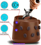 Espresso Knock Box with Barista Towels, Removable Shock-absorbent Knock Bar & Non-Slip Base - Knock Box Espresso, Knock Box for Coffee Grounds, Espresso Machine Accessories, Brown, JDHAVMOS