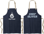 TEEAMORE Custom Embroidered Kitchen Apron Add Your Name Logo Design Cooking Baking Kitchen Chef Apron Gifts