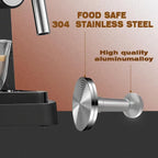 53.3mm Espresso Tamper - Premium Barista Coffee Tamper with Aluminum Handle and Stainless Steel Base, Compatible with Breville Barista Express 54mm Portafilter Basket (Silver)