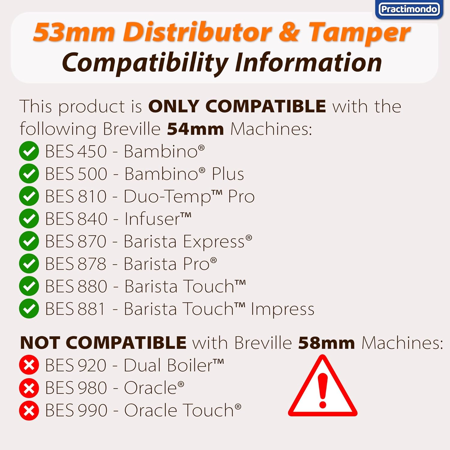 Premium Barista Espresso Tamper Set 53mm Aluminum and Stainless Steel (53mm, Aluminum Handle)