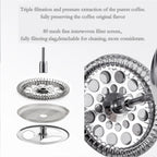 French Press Coffee Maker 3-Level Filtration Double-Walled 6MM Vacuum Insulated Keep Hot 2 Hours for Travel 32oz Polished Stainless Steel