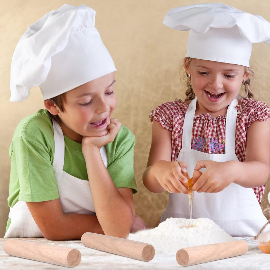 Small Wooden Rolling Pin, Dumpling Dough Roller Wooden Mini Rolling Pins Kitchen Utensil Tool for Fondant, Pasta, Bread, Pastry, Cookies, Pizza, Pie, Cylinder Style, 6.3 Inch (20 Pieces)