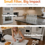 Coffee Maker Water Filter Replacement - Compatible with Cafe & GE Profile Grind & Brew Coffee Makers, Lasts 6-12 Months, Reduces Chlorine, Impurities & Odors (6)